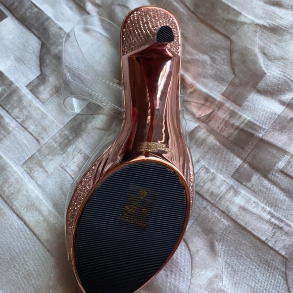 Clear fancy heel platform sandal Never Worn - Picture 4 of 5